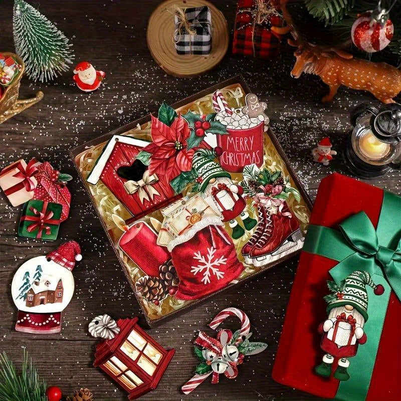 Holiday Christmas Tree Decoration Set, Christmas Home Office Party Tree, Scene, Room, Home Decoration, Window Pendant and Holiday Party Decoration