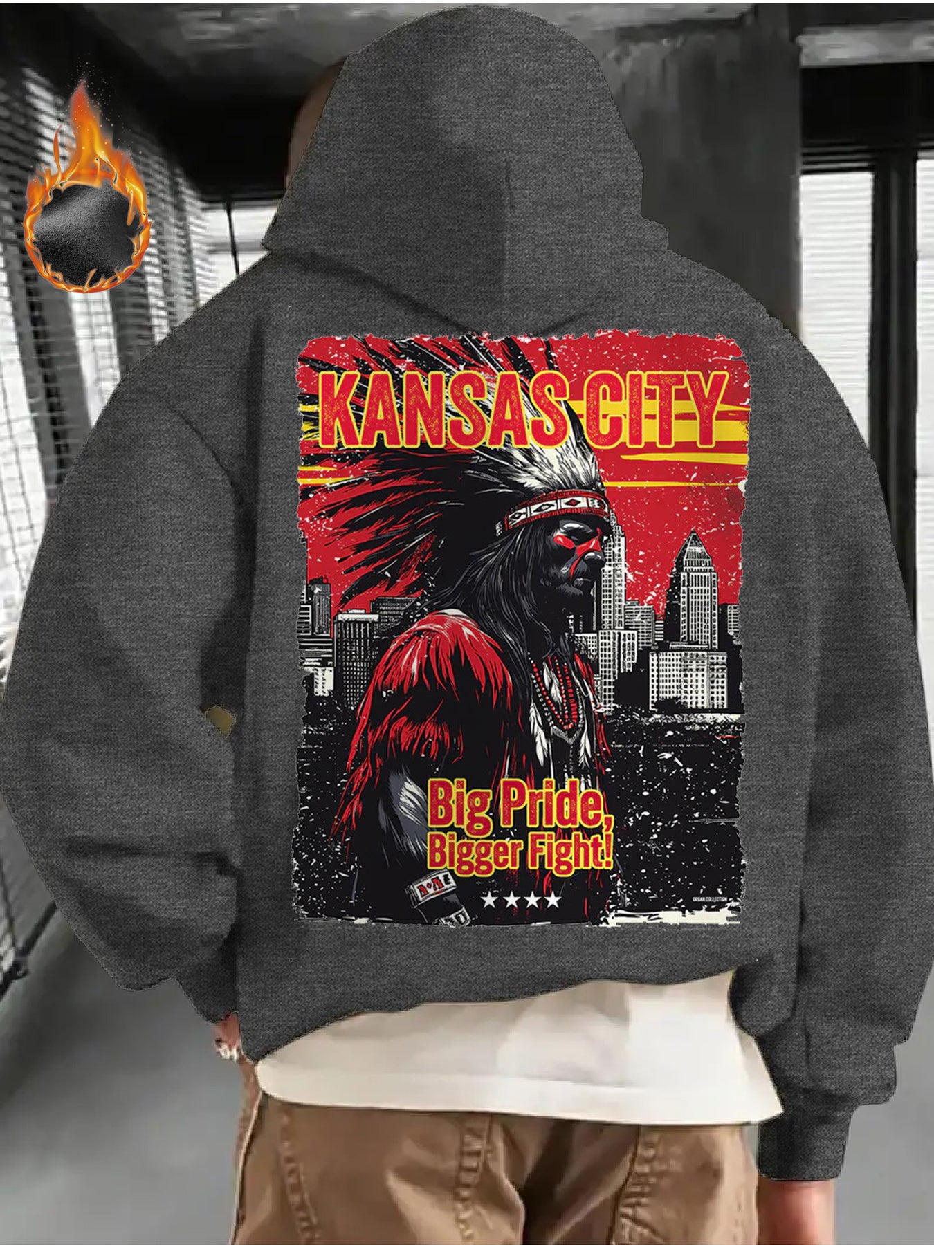 Kansas City Fleece Hoodie for Men – Cozy Winter Casual Sweatshirt with