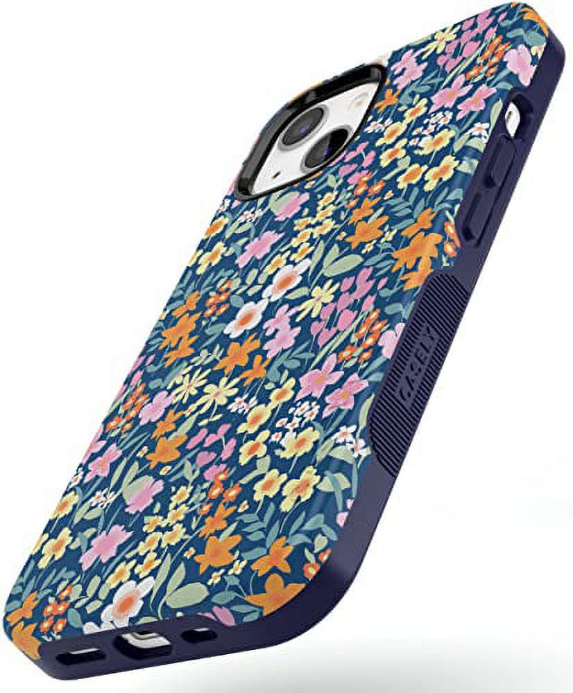 Casely iPhone Case | Compatible with MagSafe | Full Bloom | Navy Floral Case