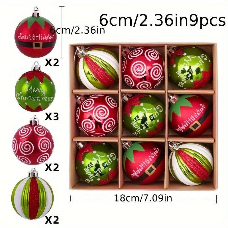 Shatterproof Christmas Ball Decorated Christmas Tree Ornaments with Pendant