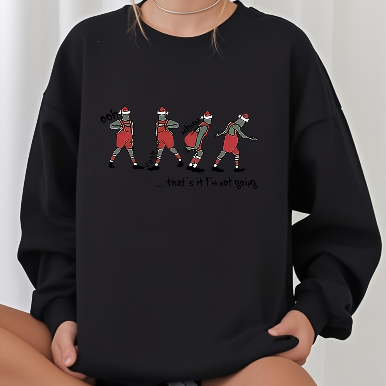 Plus Size, Women's Funny Christmas Sweatshirt -