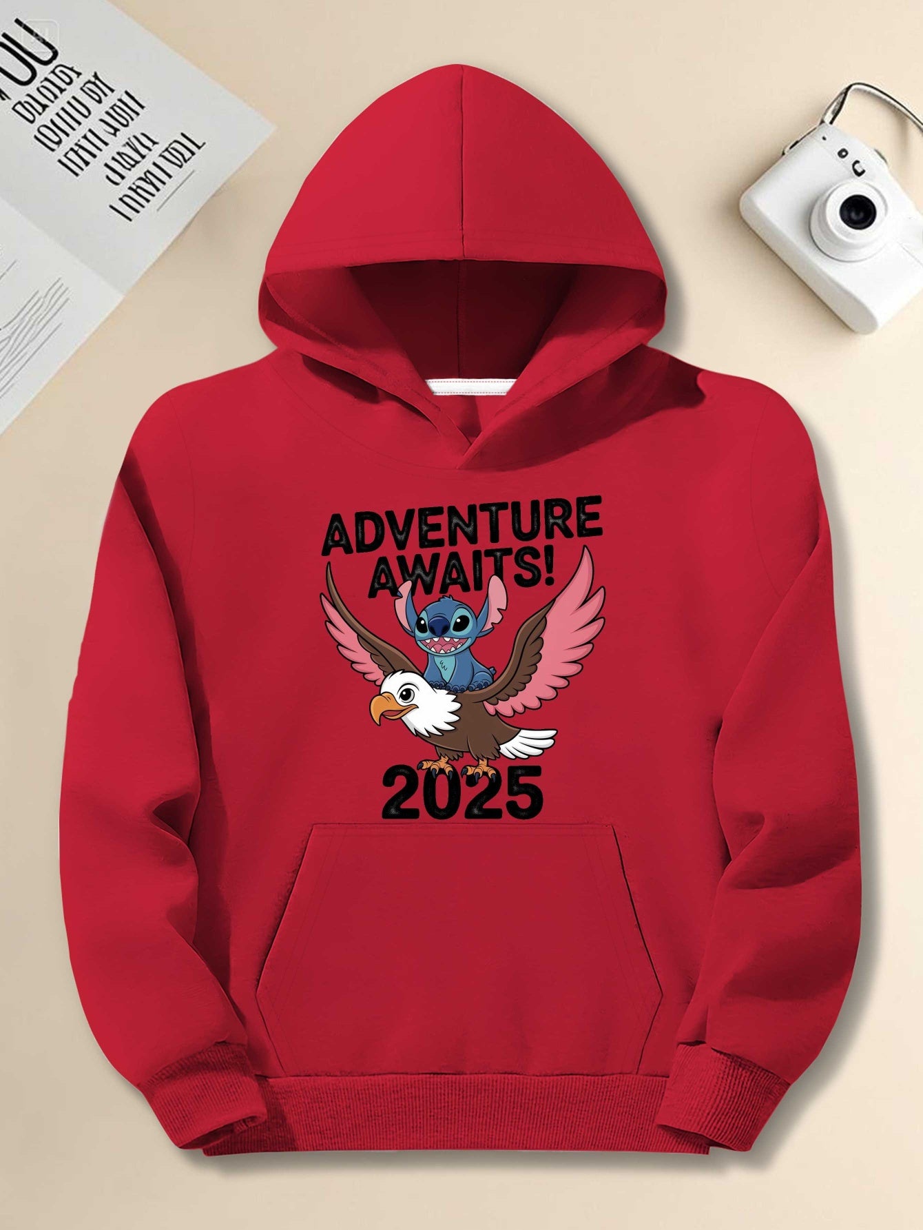 Disney Adventure Awaits Stitch Eagle men'S casual hoodies