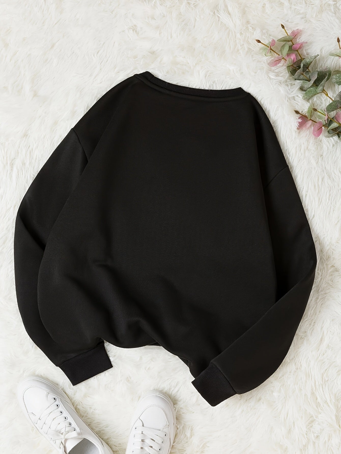Women's Brooklyn Print Black Pullover Sweater - Cozy Blend, Crew Neck, Long Sleeve, Casual Style for Fall and Winter, Cozy Pullover|Crew Neck Sweater| Blend Fabric