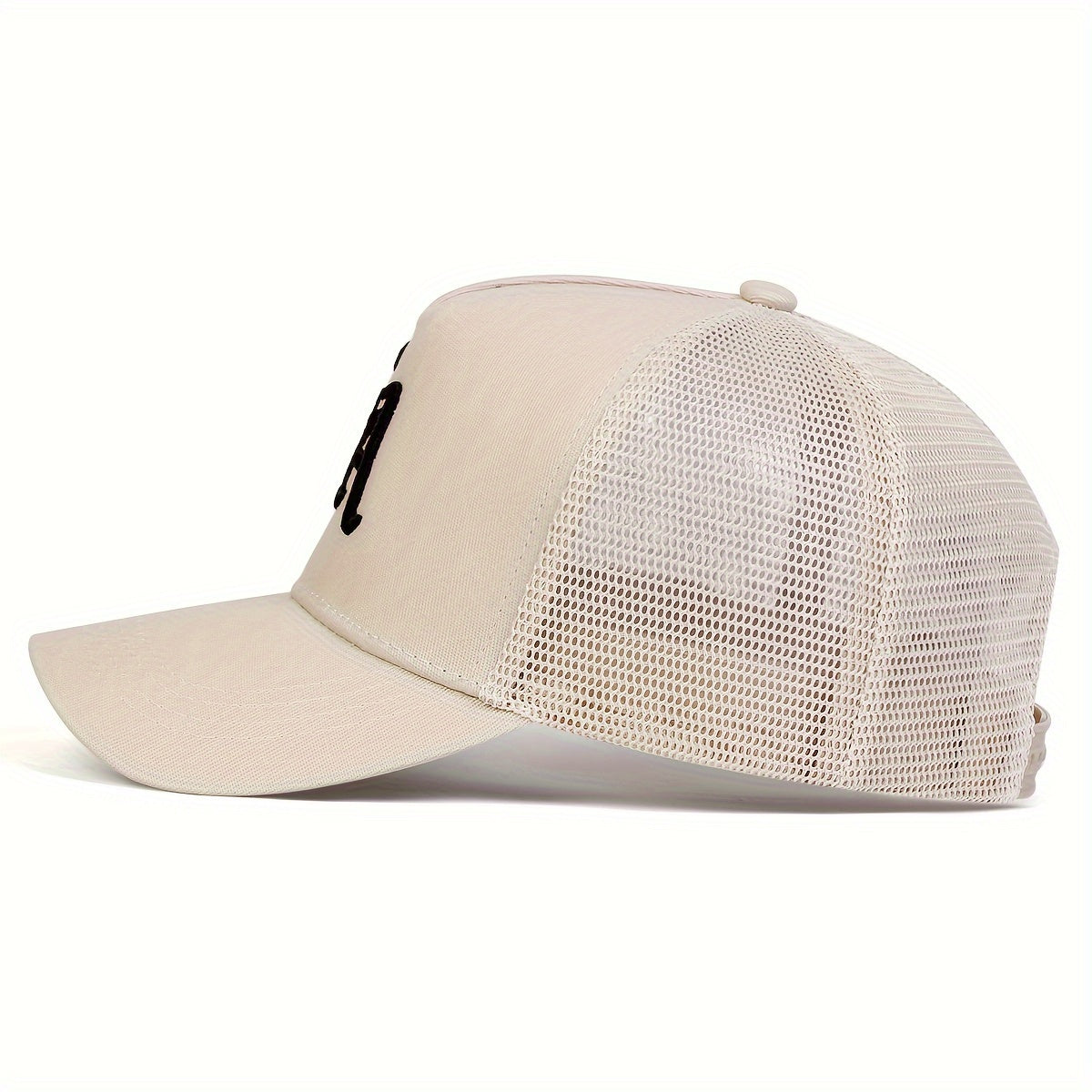 Adjustable LA Letter Baseball Cap - Women's Mesh Back Trucker Hat for Spring/Fall Travel, Beach and Party