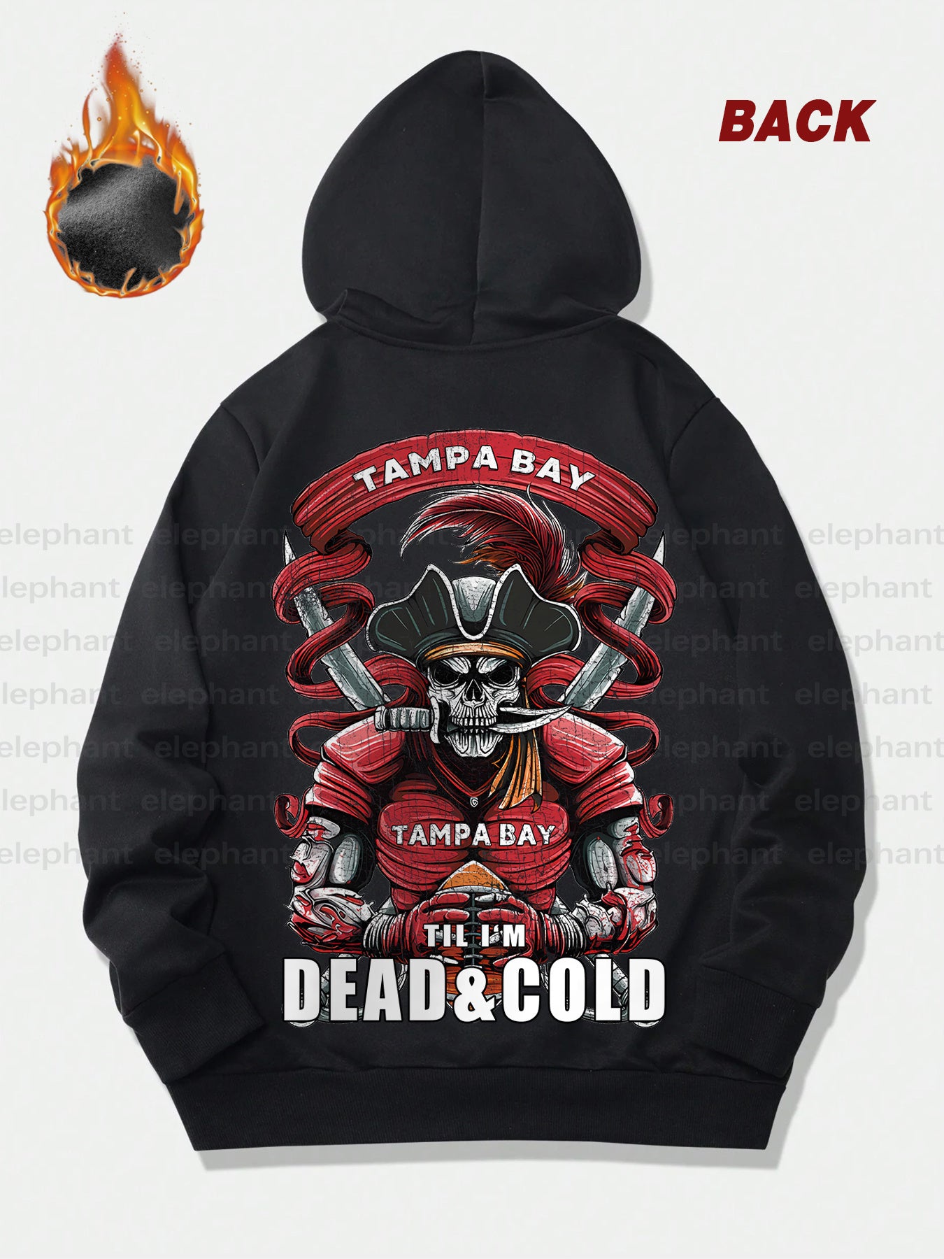 Tampa Bay Football Style Men'S Hoodie-Comfortable Blend, Long Sleeve with Kangaroo Pocket, Suitable for Autumn and Winter, Creative Gift, Casual Hoodie, Sweatshirt