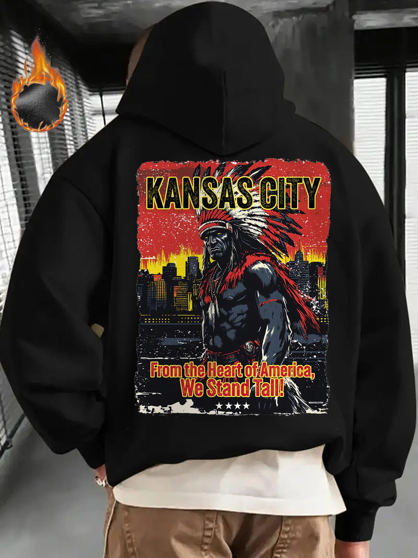 Mens Gifts, Mens Winter Clothes, Sweatshirts for Men, Kansas City Football Game Day Outfit, Design Using The Kansas City Football Logo, This Casual Hoodie Is Perfect for Football Enthusiasts, Offering Thick Warmth Ideal for W