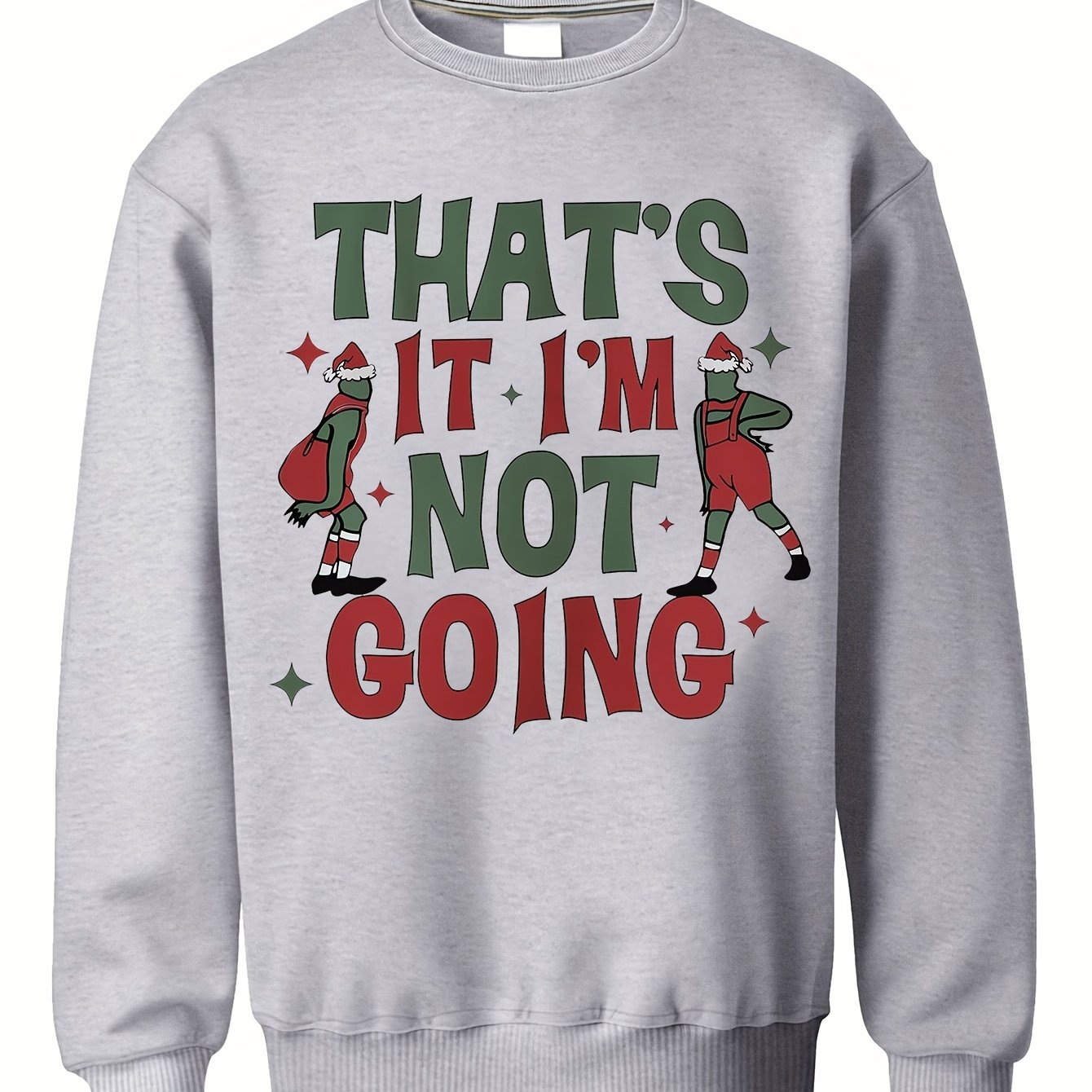 Christmas Vintage Fashion Men's Comfort Sweatshirts - Round Neck Long Sleeve Athleisure Sports Tops - Holiday Gifts
