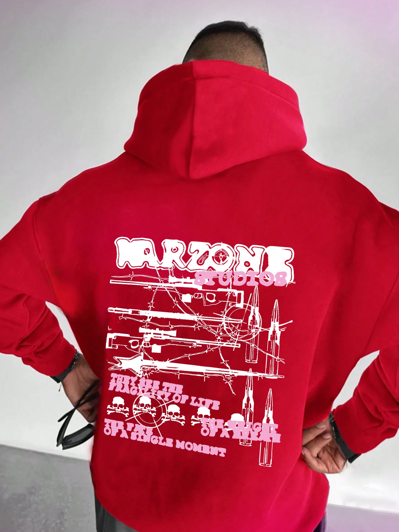 Y2K Printing Plus Velvet Warm Hooded Sweatshirt Men'S Casual and Comfortable Hooded Sweatshirt, Fashionable Long Sleeved Hooded Sweatshirt, Autumn and Winter Casual Versatile Top