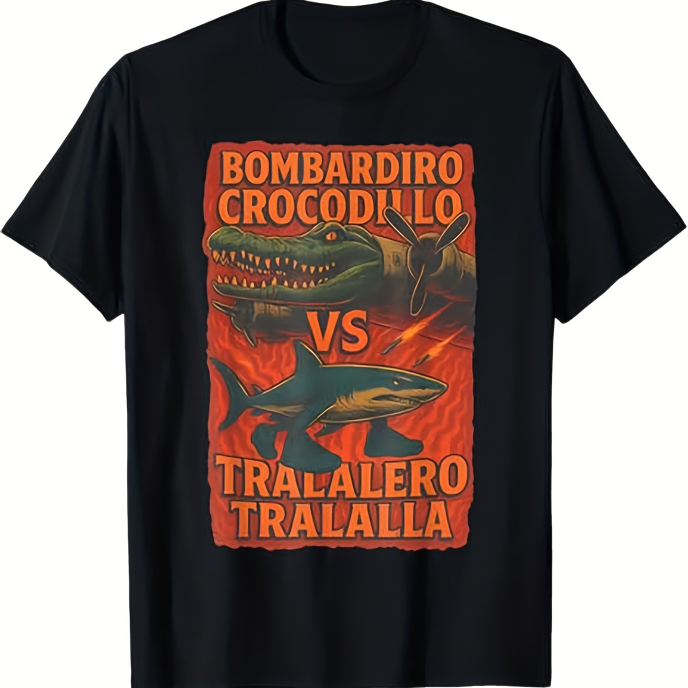 Brainrot T-Shirt Funny Italian Brain Rot Meme Italian T-Shirt Father'S Day T-shirt as a gift for family: Comfortable and casual T-shirt made of pure cotton 7.76 oz