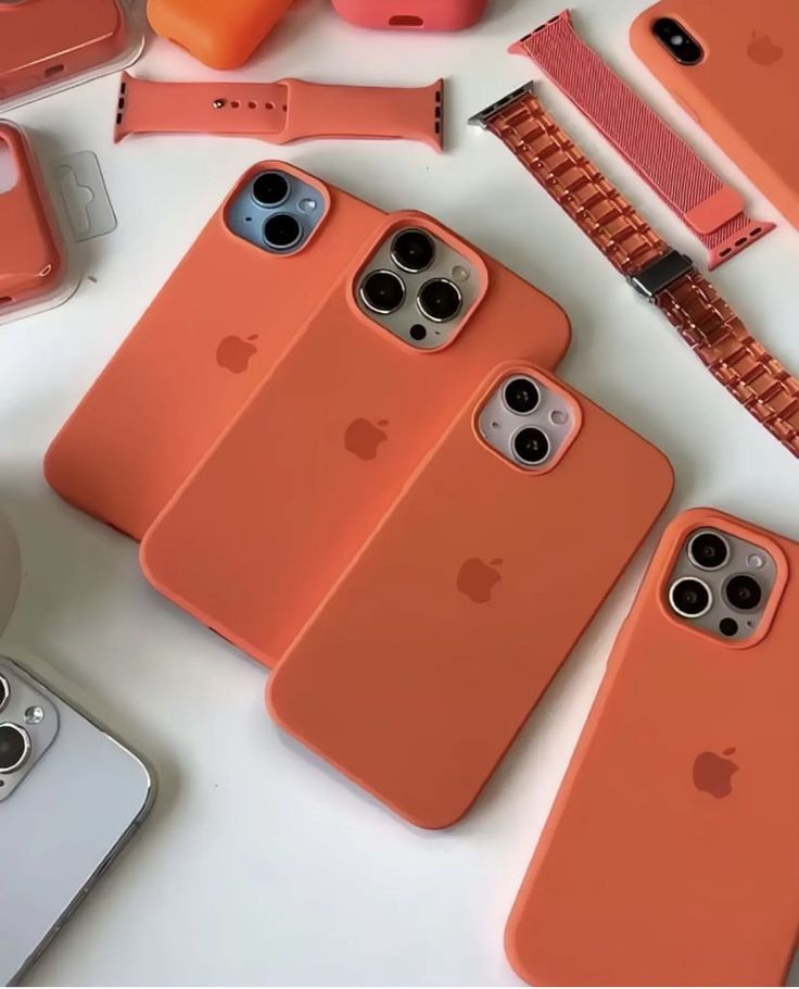 Luxury Original Silicone Apple Tangerine for Phone case 16 14 15 13 12 Pro Max Official Cases Full Cover