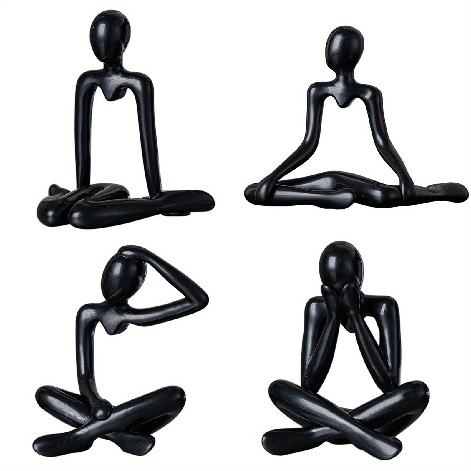 Resin Thinker Statue Desktop Ornaments, Abstract Art Sculpture, Home Living Room Office Shelf Decorative Collectible Figurines
