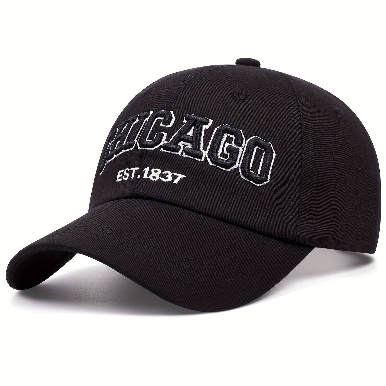 Vintage Washed Distressed Lightweight Chicago Embroidery Baseball Cap - Unisex Sun Hat For Women & Men Dad Hats