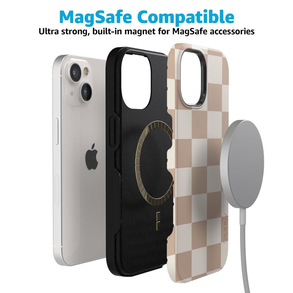 Casely iPhone Case | All Smiles | Smiley Face Sticker | Classic Ultra Slim Design | Compatible with MagSafe
