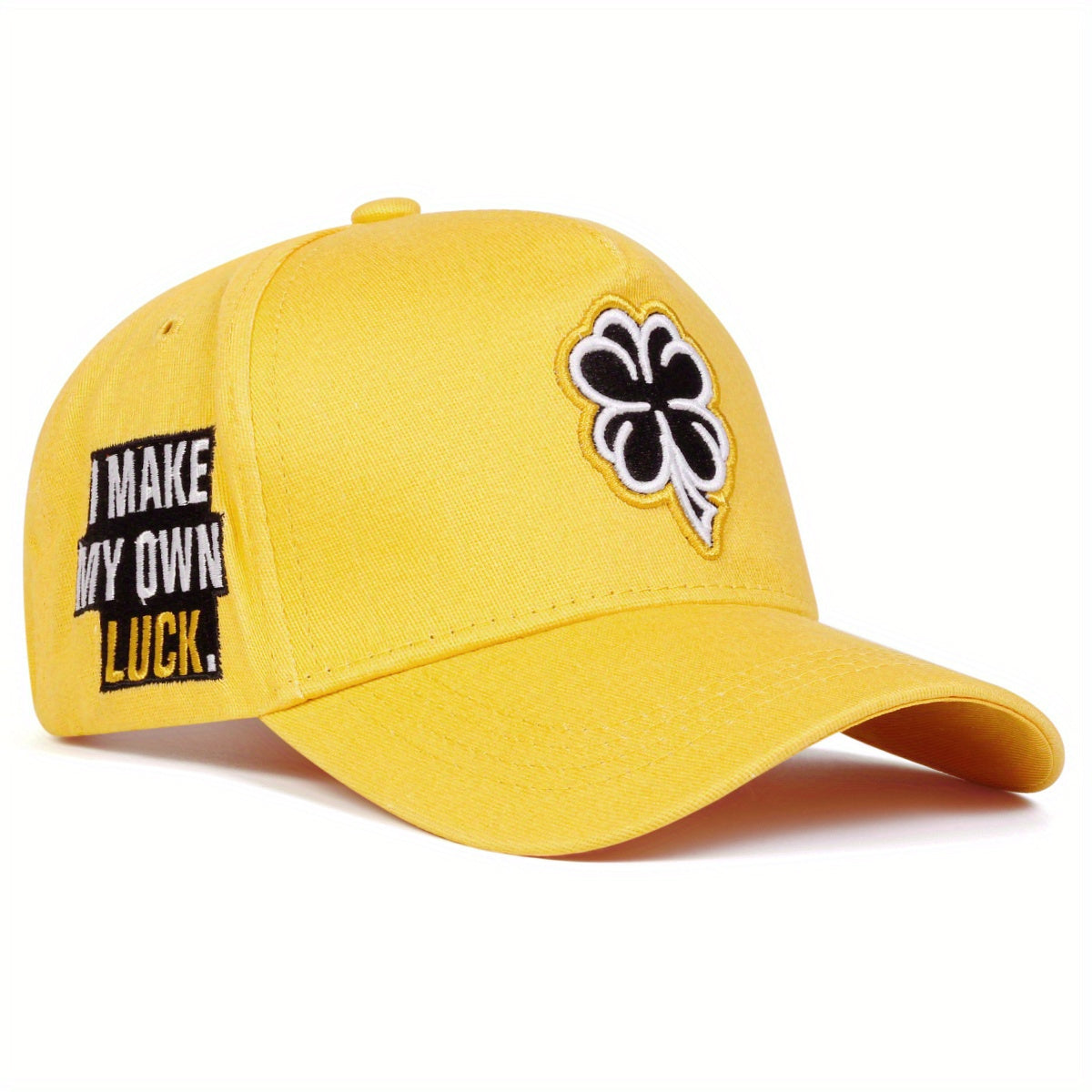 Women Four-leaf Clover Side Letter Embroidered Baseball Cap Outdoor Sport Adjustable Sunscreen Leisure Hat Spring Autumn Travel Tourism Beach