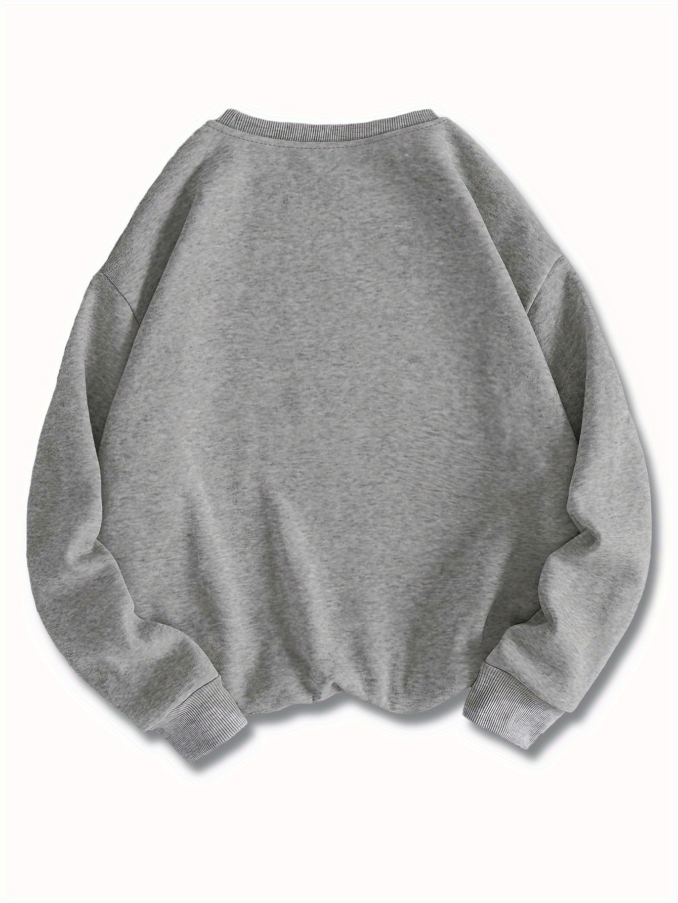 1pc Women'S Casual Floral Embroidery Crew Neck Sweatshirt - Polyester Knit Fabric, Geometric Pattern, Regular Length, Fall/Winter Collection