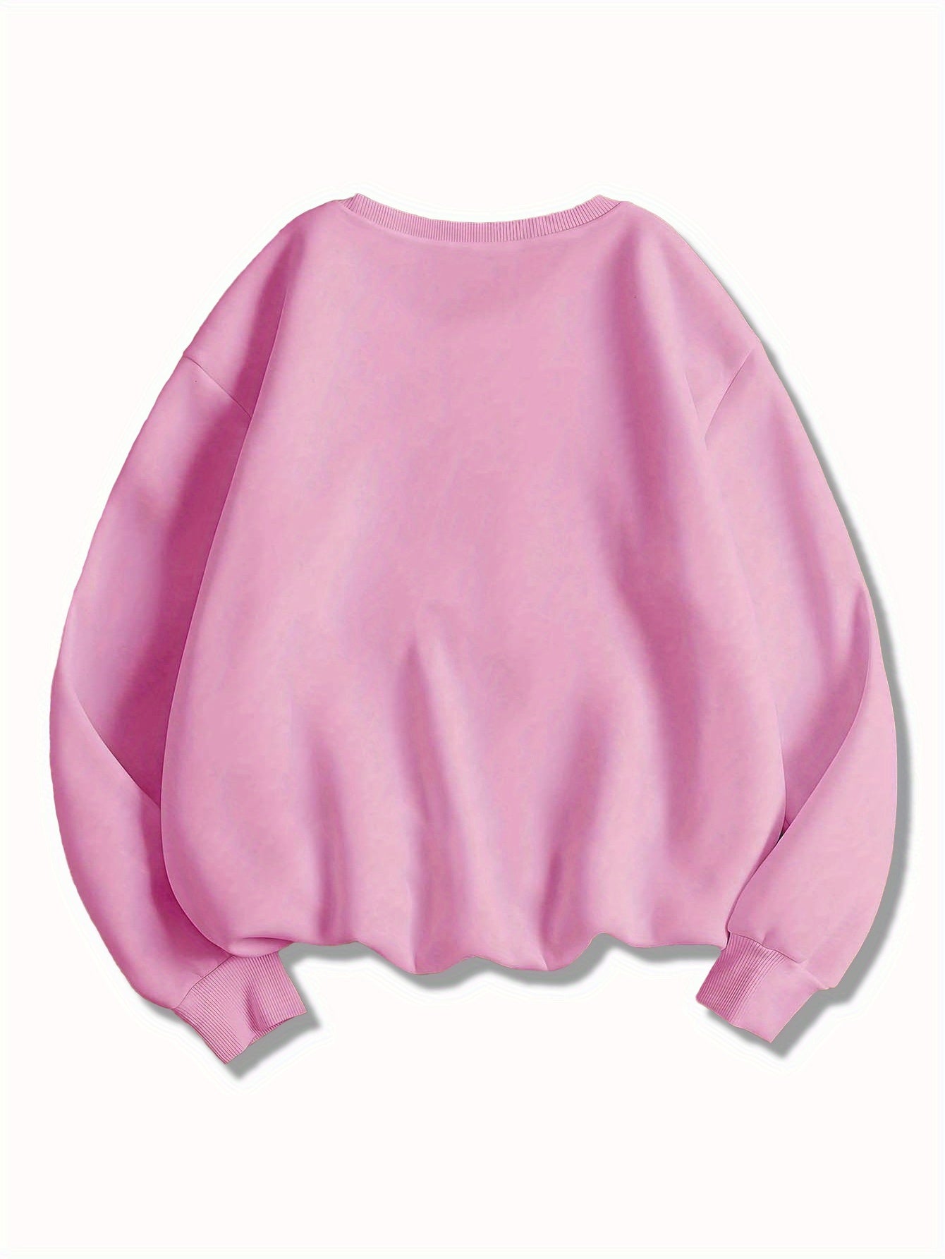 1pc Women'S Casual Floral Embroidery Crew Neck Sweatshirt - Polyester Knit Fabric, Geometric Pattern, Regular Length, Fall/Winter Collection