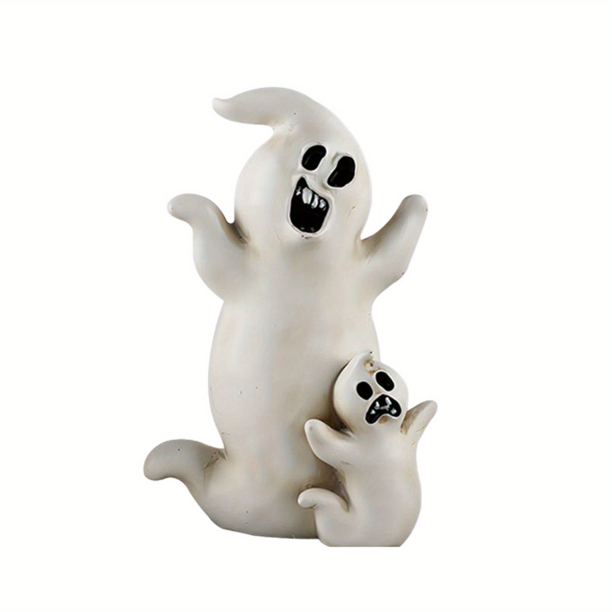 Halloween Tiered Tray Decorations, Spooky Witch Black Cat Ghost Pumpkin Figurines Table Centerpiece for Home