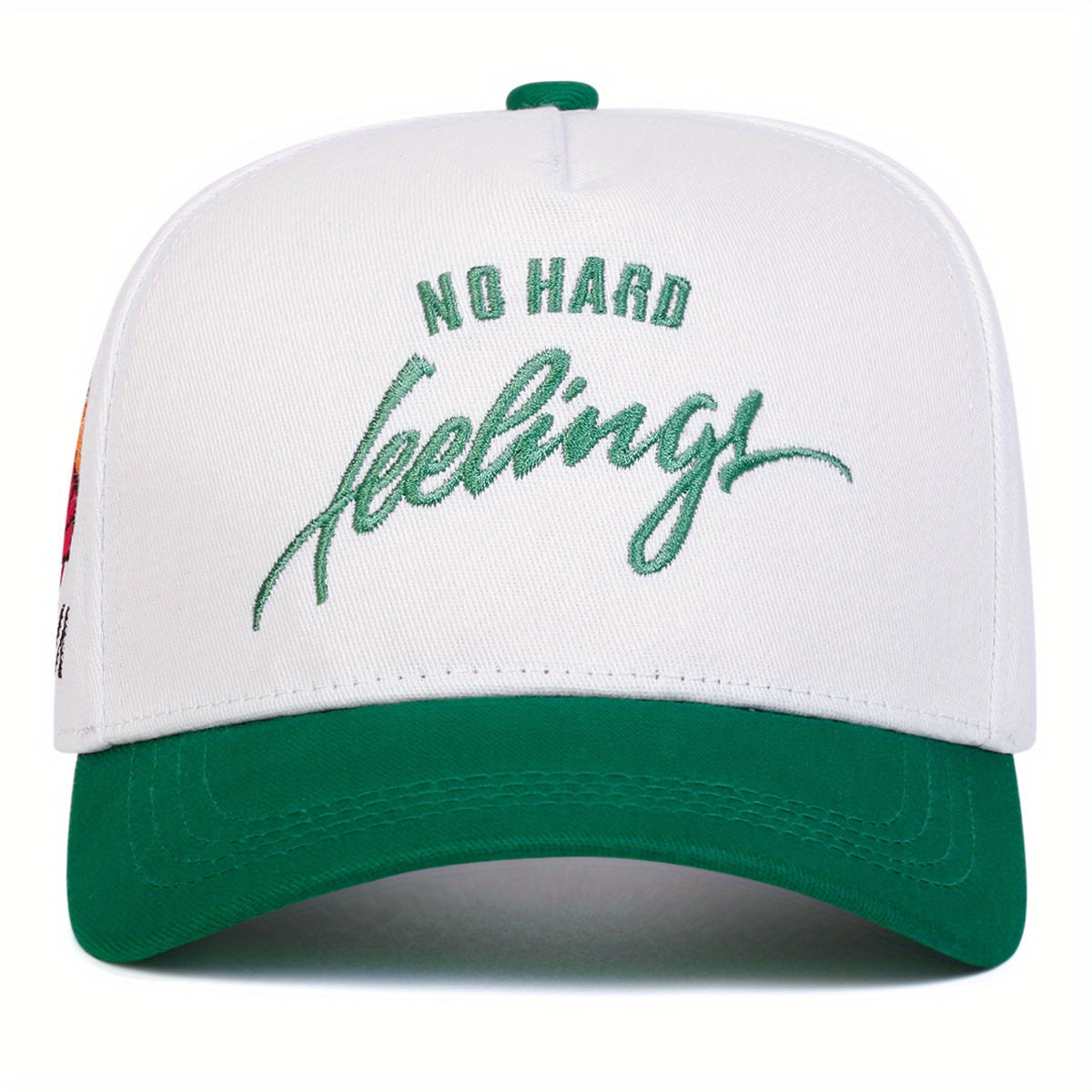 Men Letter NO HARD Side Rose Embroidered Baseball Cap, Outdoor Sport Adjustable Sunscreen Leisure Hat, For Spring Autumn Travel Tourism Beach Vacation