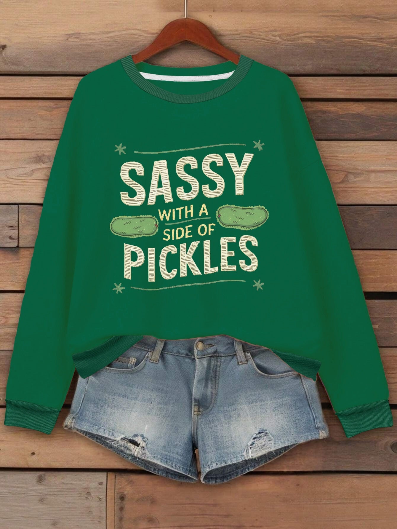 sassy pickles Women's sweatshirt