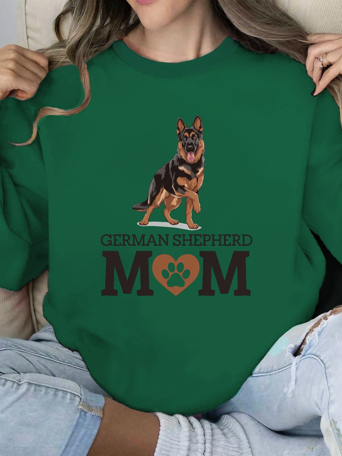 German Shepherd Mom Sweatshirt - Soft, Comfortable, Perfect for Dog Lovers