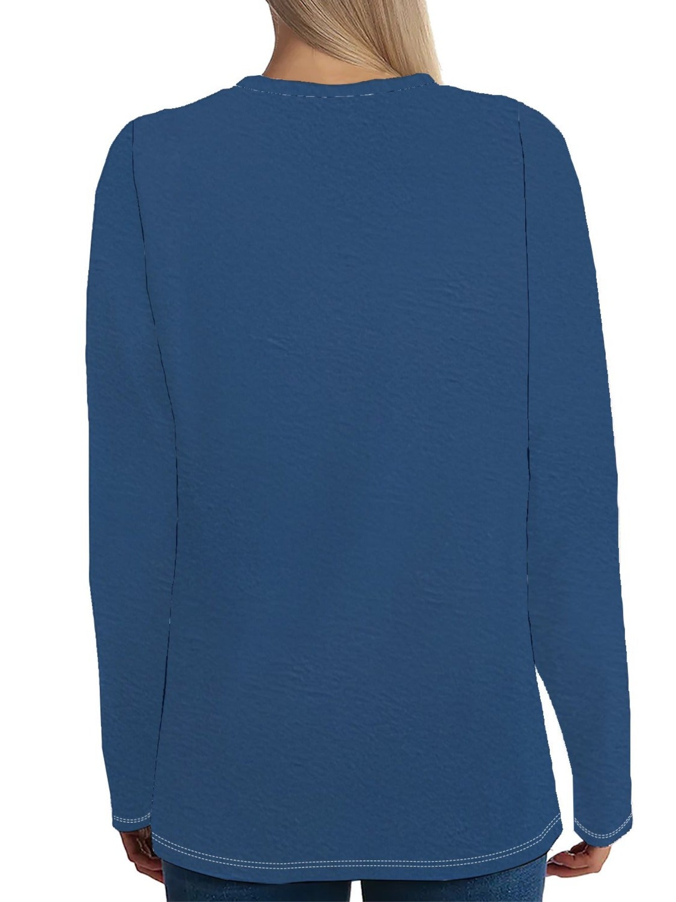Women'S T-shirt Letter Print - Comfortable Long Sleeved Round Neck - Perfect Choice For Spring And Autumn Casual Wear