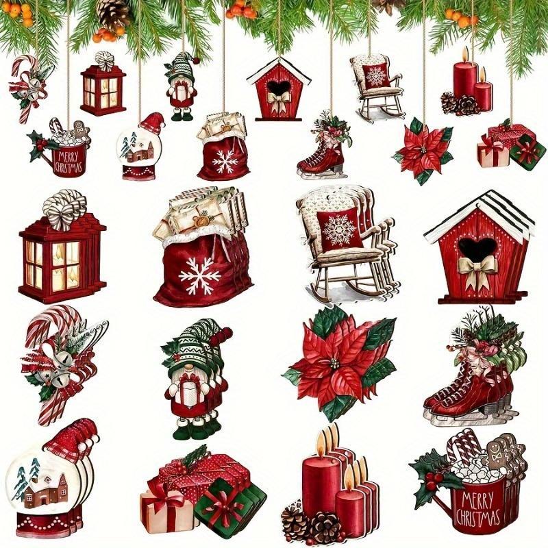 Holiday Christmas Tree Decoration Set, Christmas Home Office Party Tree, Scene, Room, Home Decoration, Window Pendant and Holiday Party Decoration