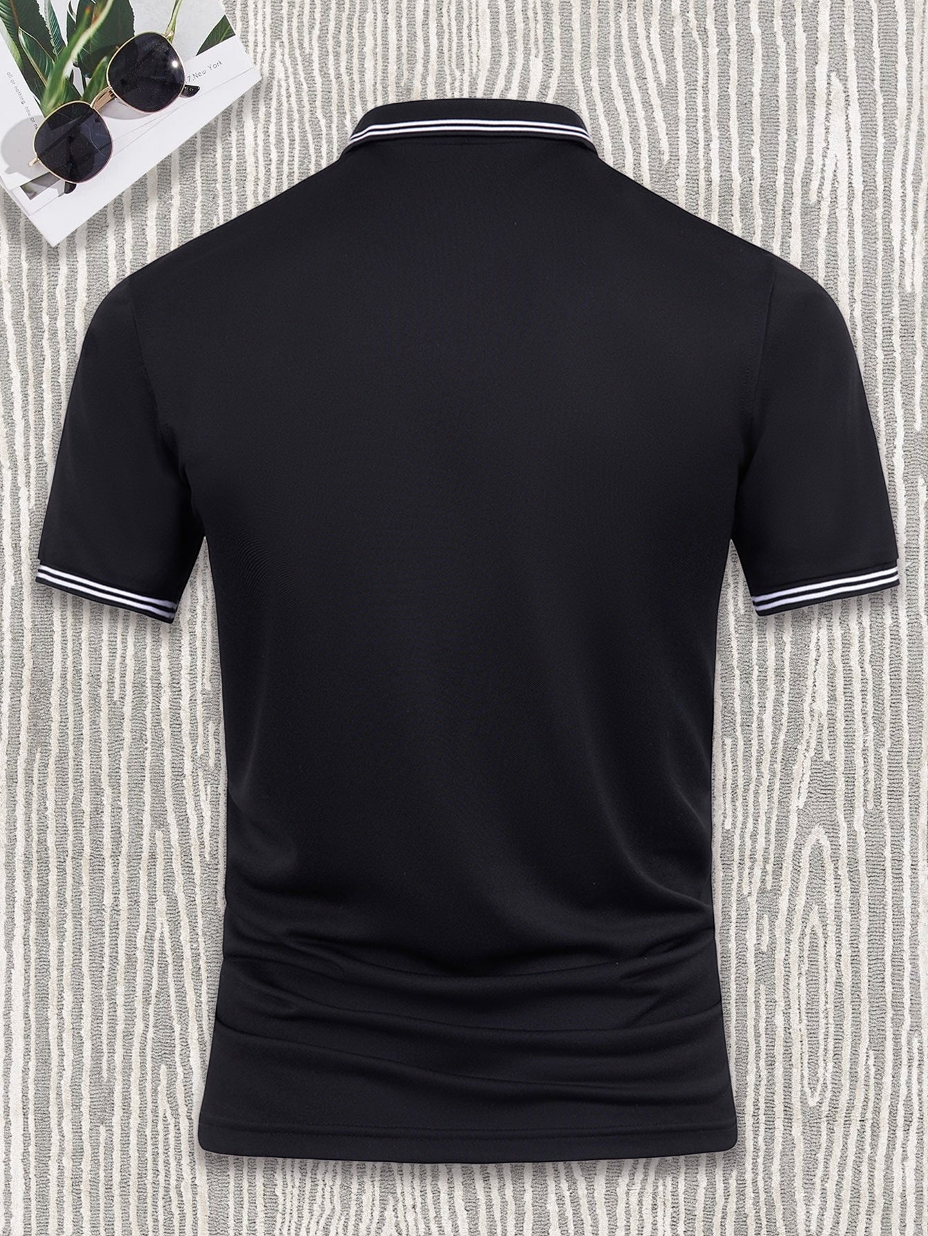Men'S Casual And Fashionable Business Short Sleeved Polo Shirt, Relaxed And Casual Business Style, Breathable Short Sleeved Top, Suitable for Outdoor Golf, Tennis, Golf Shirts, Holiday Gifts