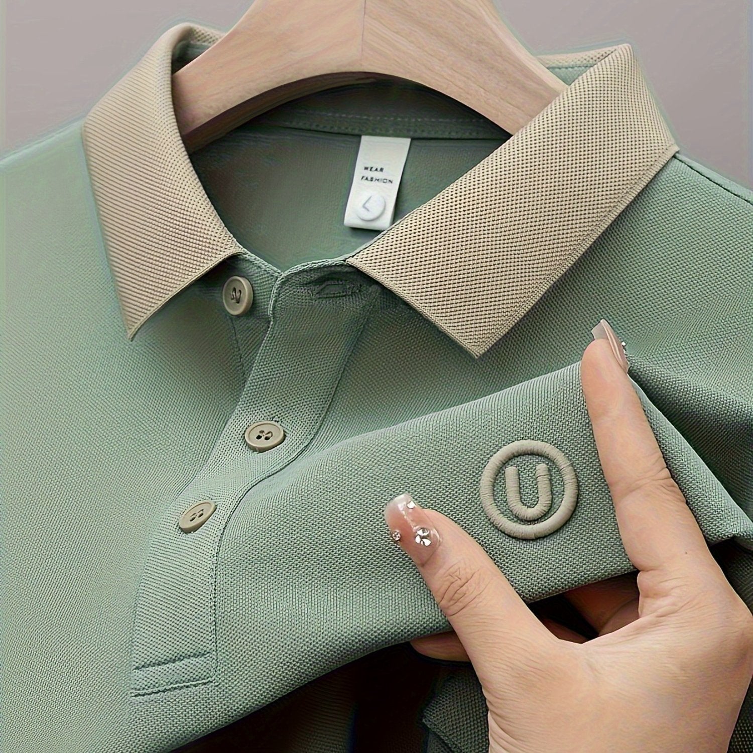 New Men'S Short-Sleeved Polo Shirt with a Collar, High-End Embroidery, Summer Solid-Color Top, T-Shirt, Half-Sleeve, Versatile Men'S Wear