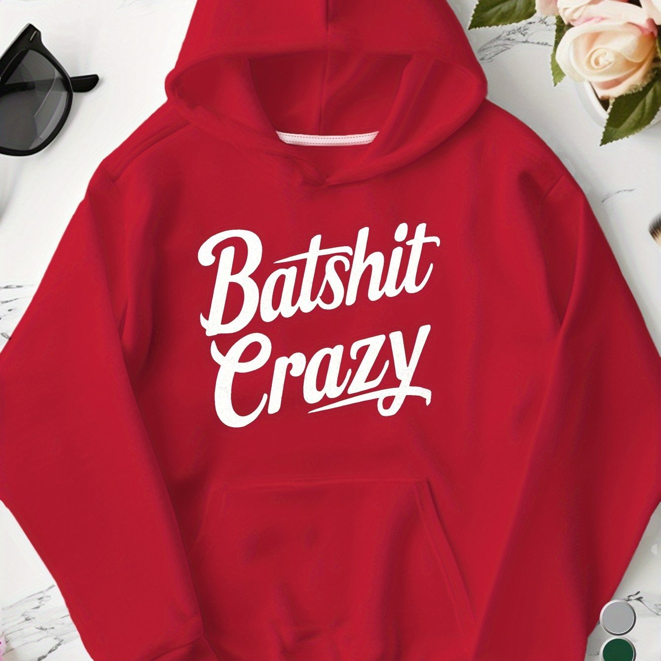 Plus Size Crazy Hoodies for Women - Batshit Hooded Sweatshirt