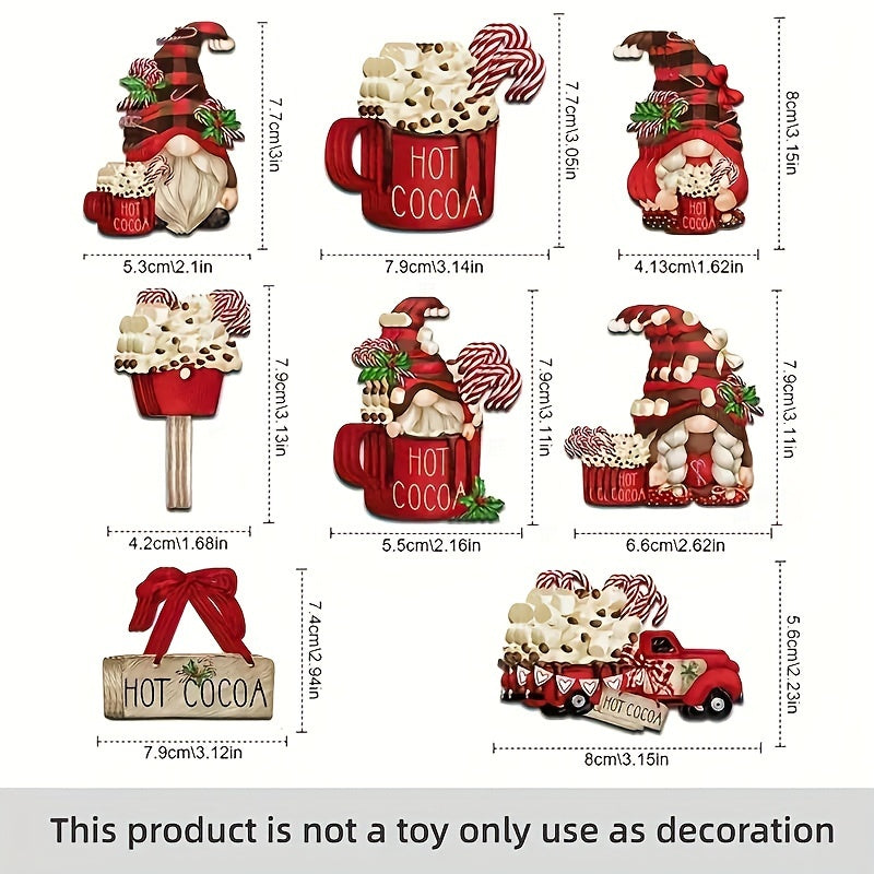 Wooden Santa Claus Hanging Decorations - Perfect For Christmas Hot Cocoa & Outdoor Festival Parties!