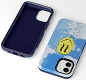 Casely iPhone Case | On Cloud Nine | Glitch Smiley Face | Compatible with MagSafe | Bold Protective Design