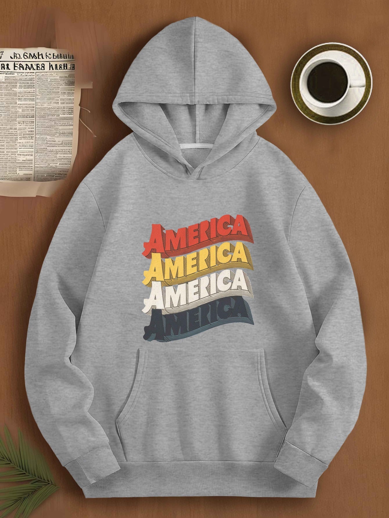retro AMERICA Men's casual hoodies