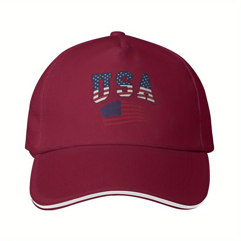 USA Adjustable Baseball Cap, Breathable Polyester, Perfect for Outdoor Activities, Beaches, Travel and Casual Wear - Machine Washable, Perfect Gift, Beach Cap | Casual Look | Adjustable Fit