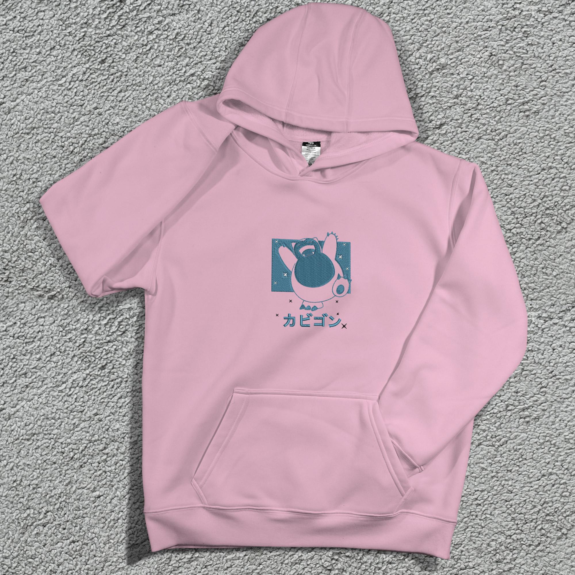 Snorlax Embroidered Snorlax Hoodie Crewneck Sweatshirt Cute Snorlax Shirt Gifts