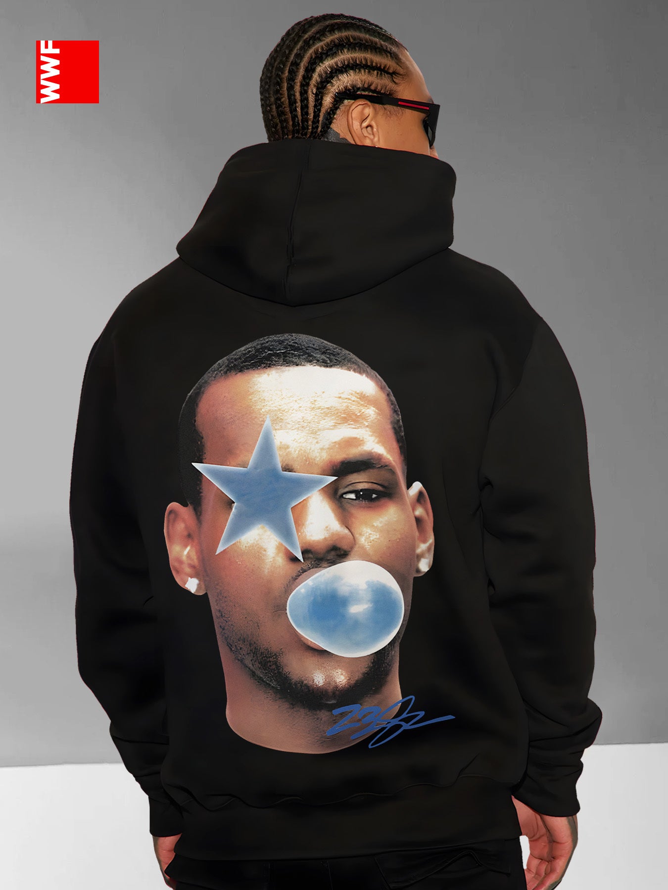 Men's Y2K Basketball Star Graphic Fleece Hoodie - Black, Trendy Hip-Hop Streetwear with Kangaroo Pocket, Perfect for Fall/Winter Casual Wear and Gifts