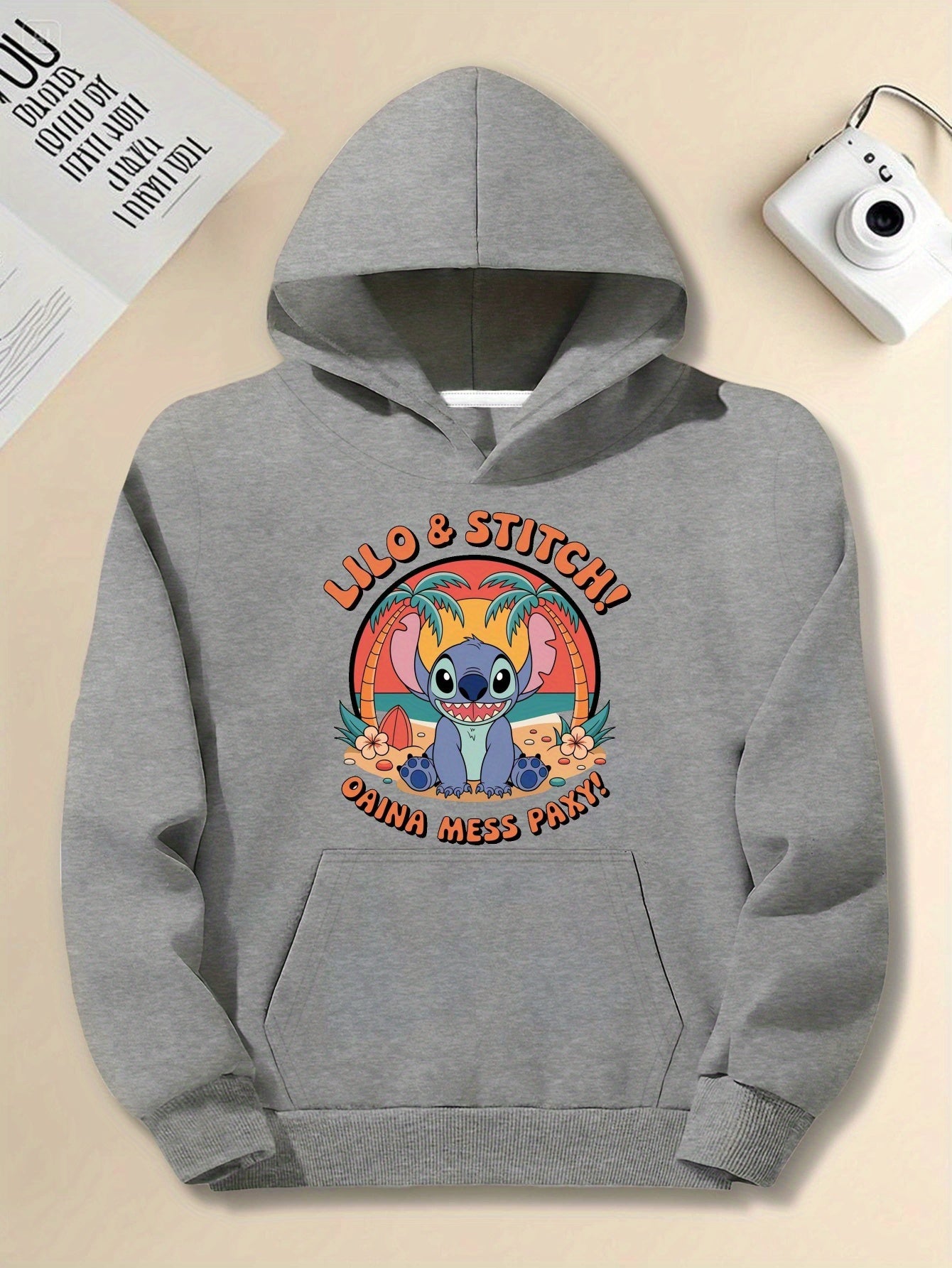 Disney Disney Stitch Ohana Birthday Vintage Men's casual hoodies