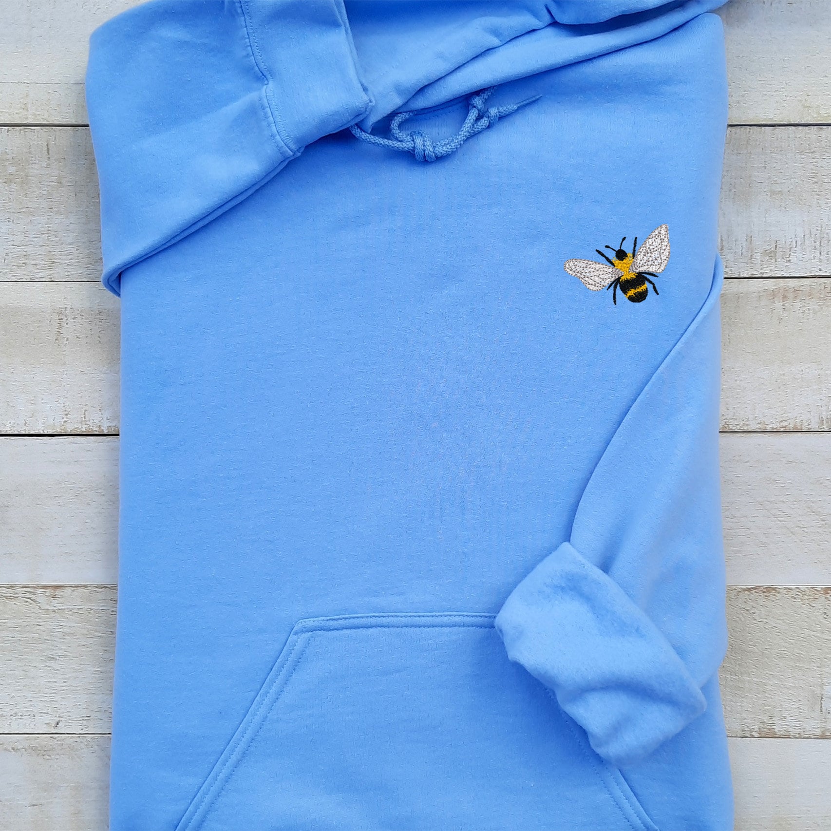 Bee Embroidered Hoodie, Cute Bee Hoodie, Bee Lover Hoodie, Themed Gifts Bee, Gift for Bee Lover, Custom Embroidered Hooded Sweatshirt Unisex