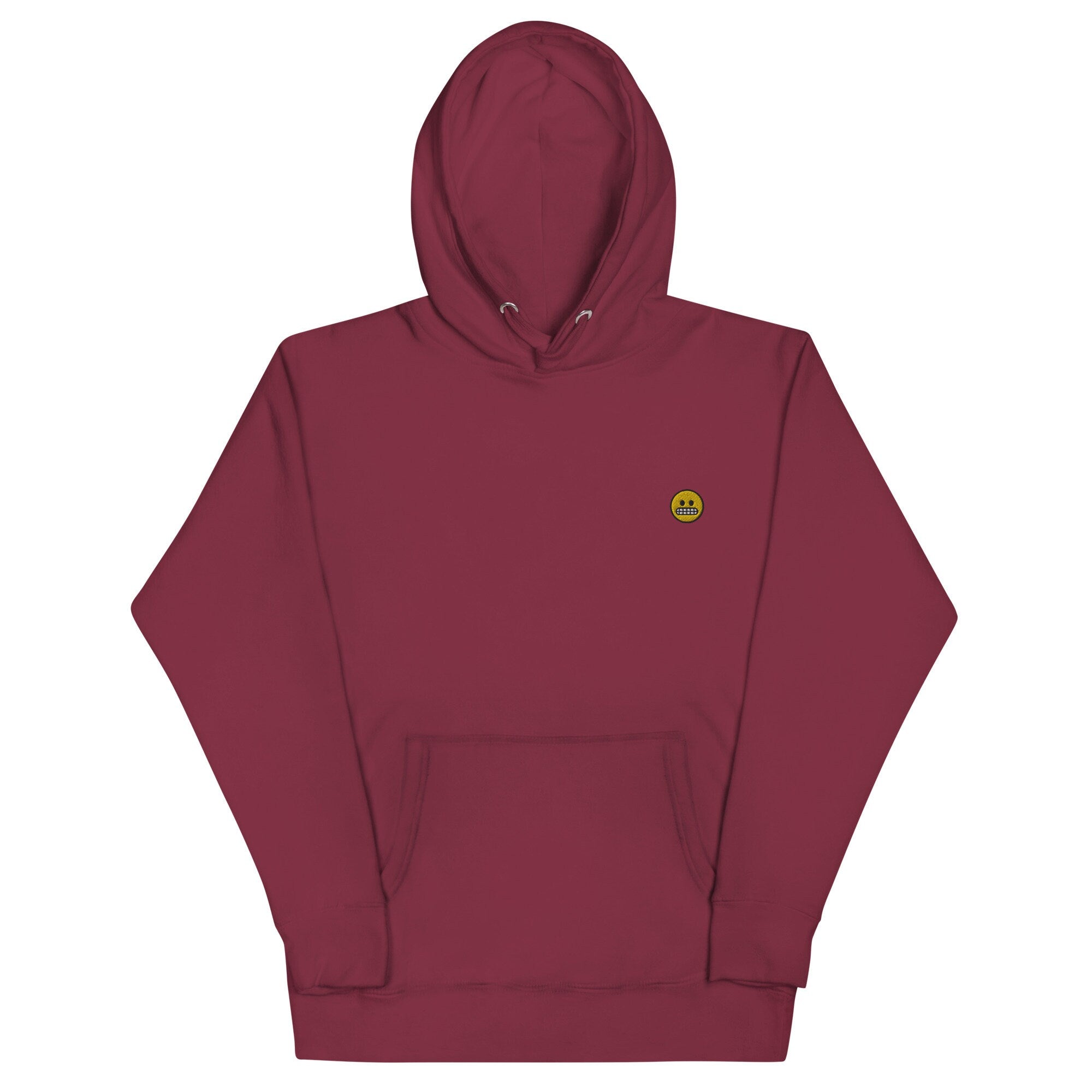 Grimace Emoji Unisex Hoodie, Handmade Embroidered Hoodie, Premium Hooded Sweater, Hoodie Embroidery - Multiple Colors