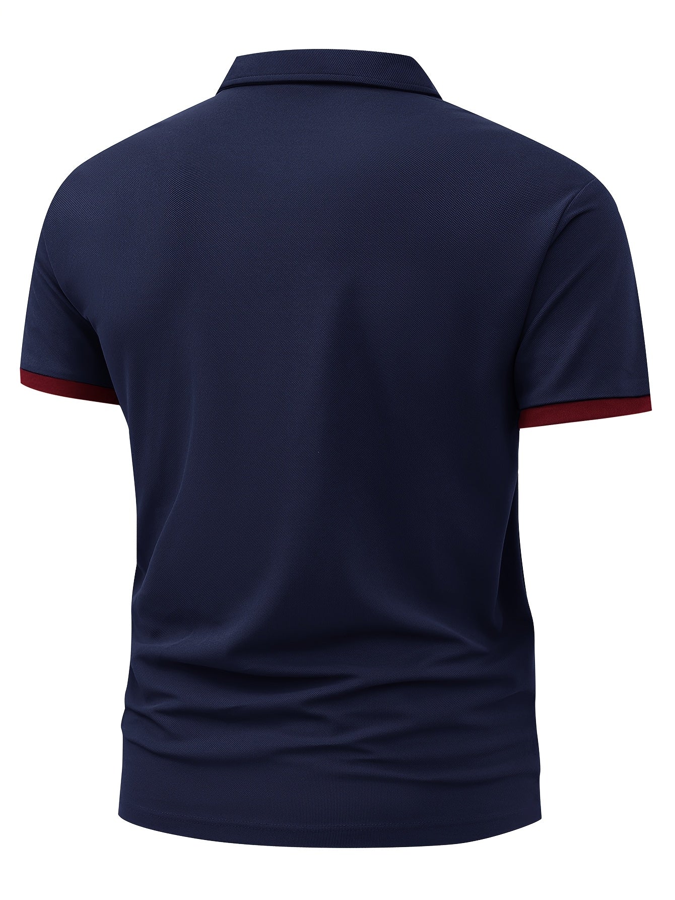 ITALIA Pattern Print, Short Sleeve Golf Shirt Suitable for Business and Leisure Occasions, Men's Clothing, Slim Fit Short Sleeve Golf Shirt as a Gift