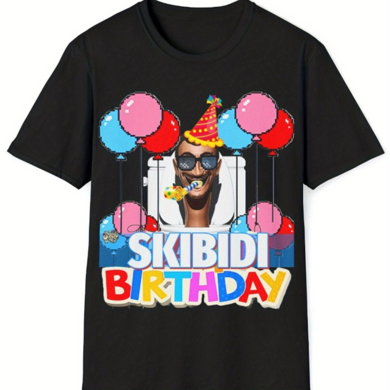 Drop Shoulder T-Shirt Toilet Man Skibidi Birthday T-Shirt Toilet Man Skibidi T-Shirt