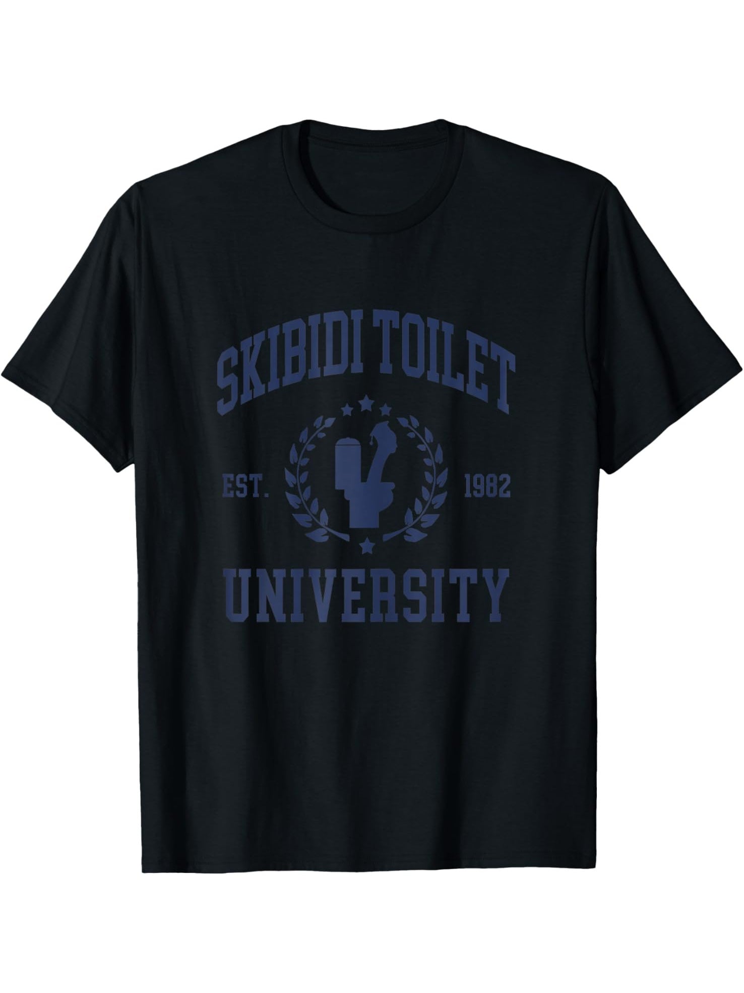 Skibidi Toilet University Funny Skibidi Meme T-Shirt, 180g