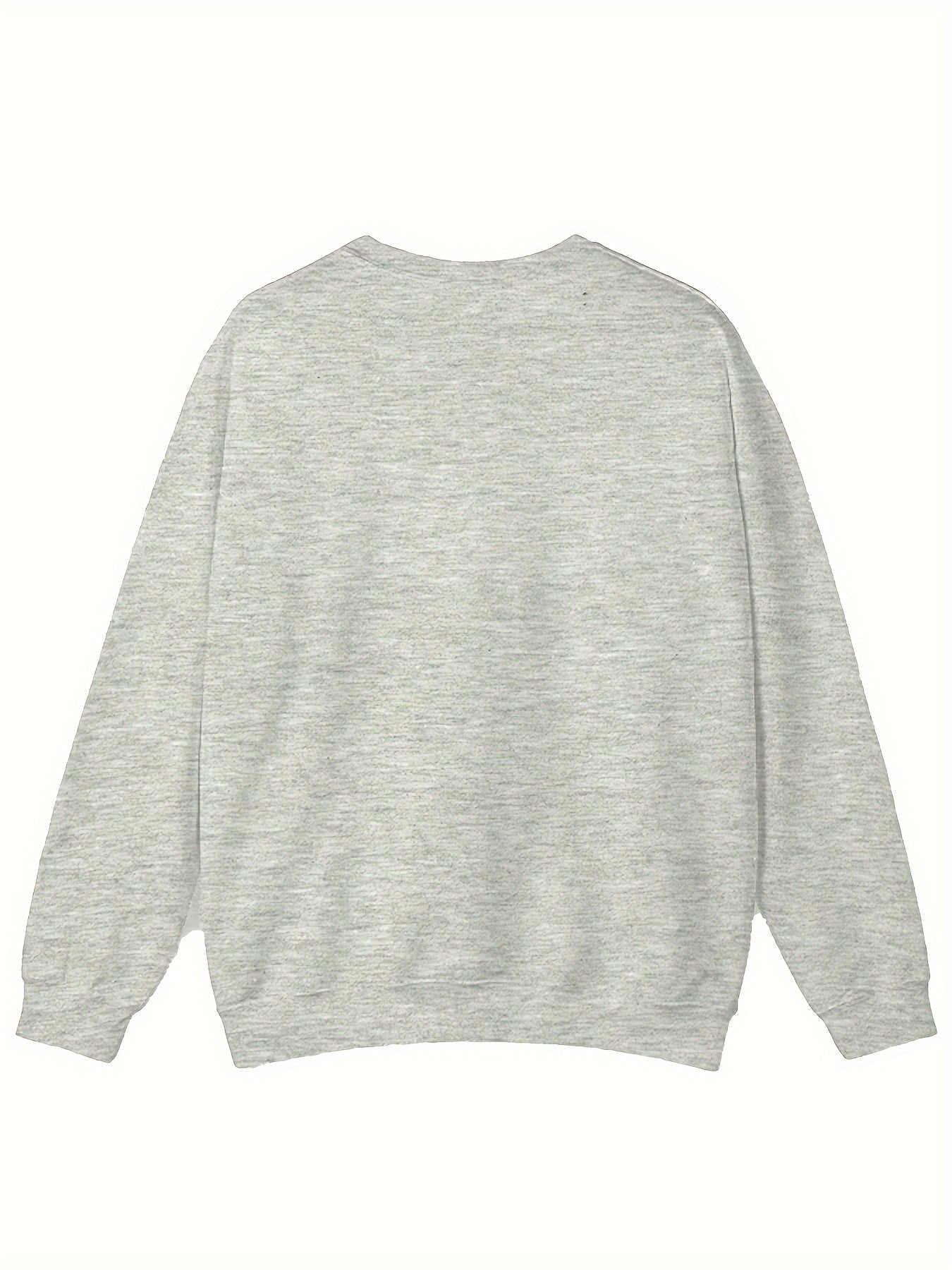 Women's Long Sleeve French Text Embroidered Round Neck Sweatshirt NORTH POLE UNIVERSITY