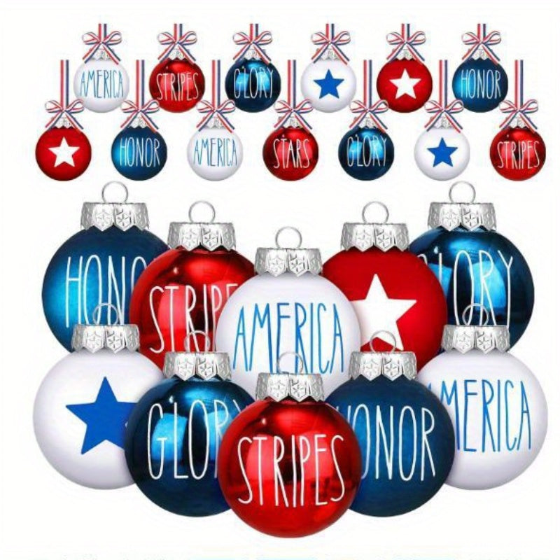 Wooden Patriotic Hanging Ornaments Independence Day 4th of July Ball Decoration Festival Supplies