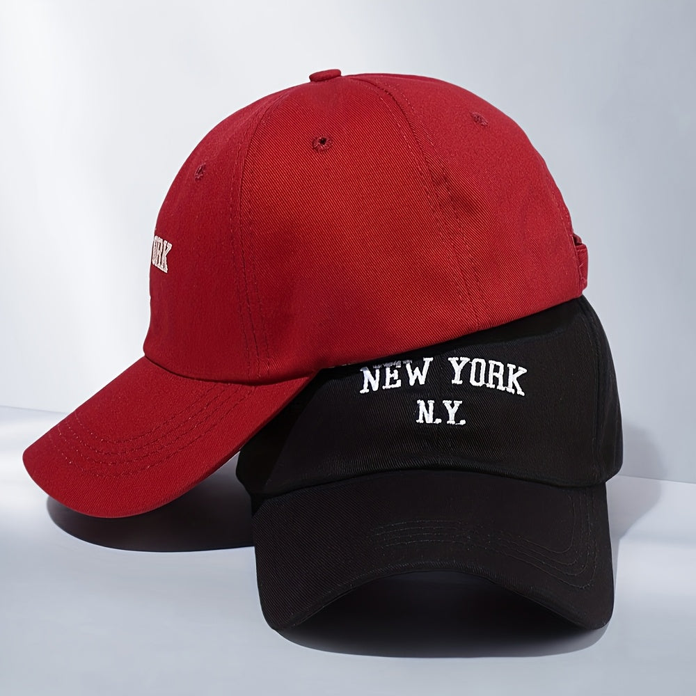 2pcs Fashionable Letter Embroidered Baseball Caps For Men and Women, Spring and Summer Outdoor Sun Protection Hats