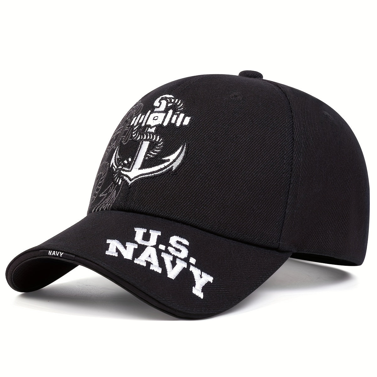 US Navy Embroidery Baseball Cap Unisex Solid Color Casual Dad Hat Lightweight Adjustable Sun Hats For Women & Men