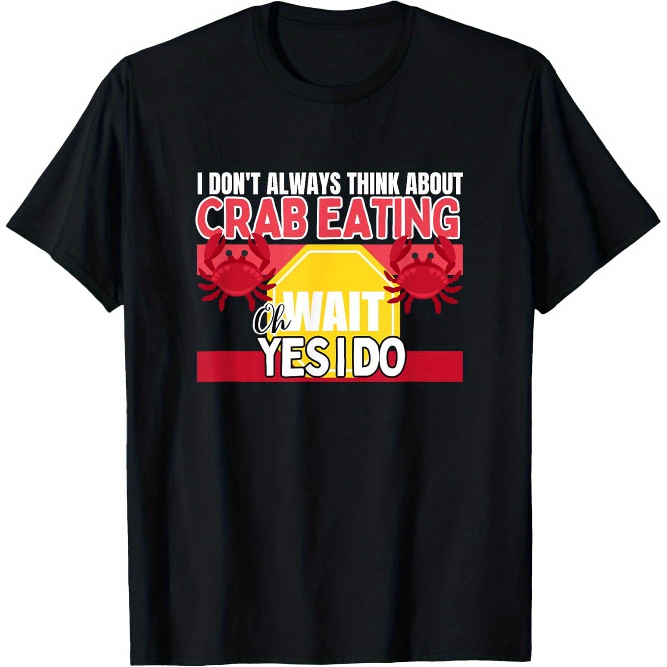 Funny Crab Eating Seafood Lover T-Shirt -