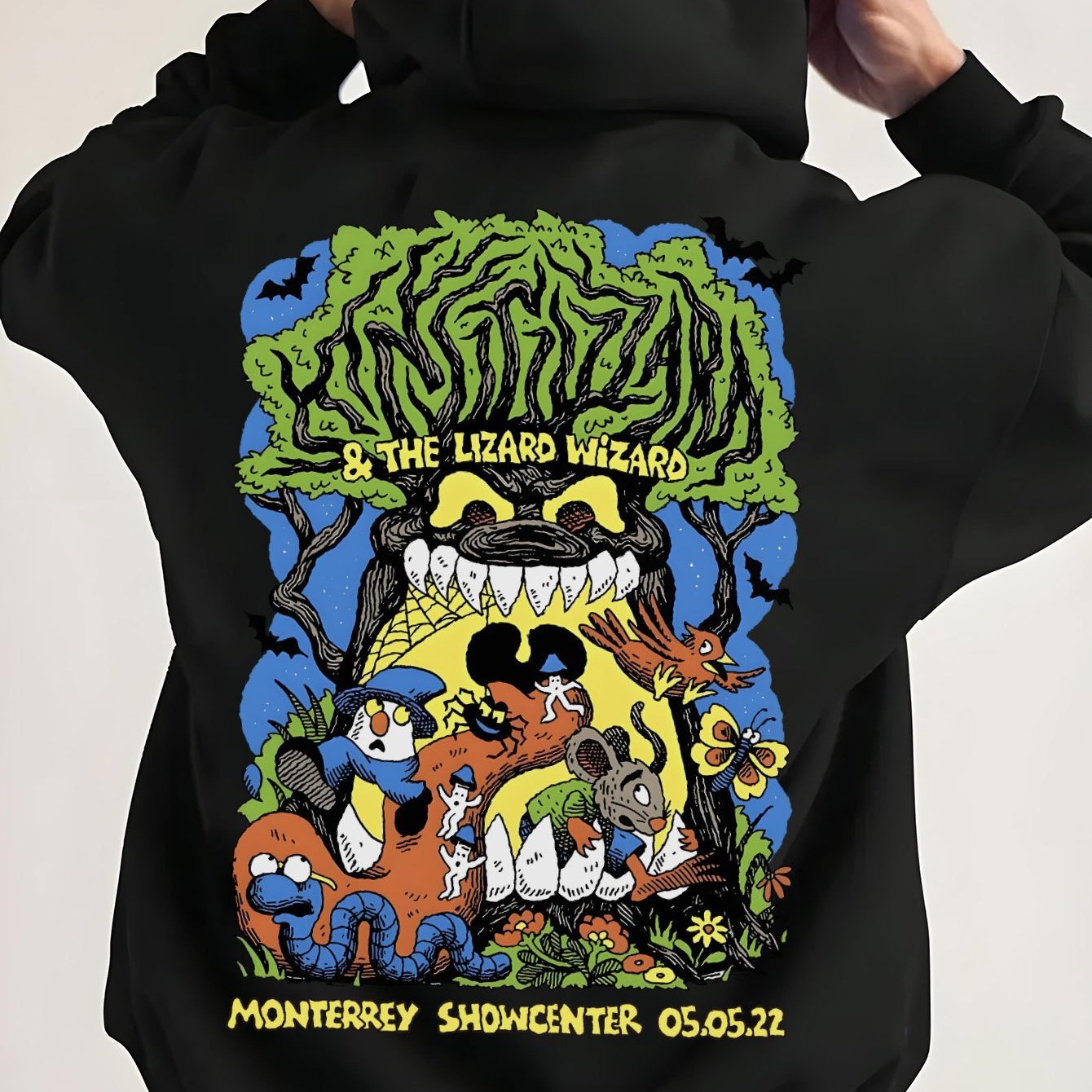 Cozy Plus Size Men's Hoodie with Cartoon Print - Soft Cotton Blend, Long Sleeve & Kangaroo Pocket | Perfect for Fall/Winter