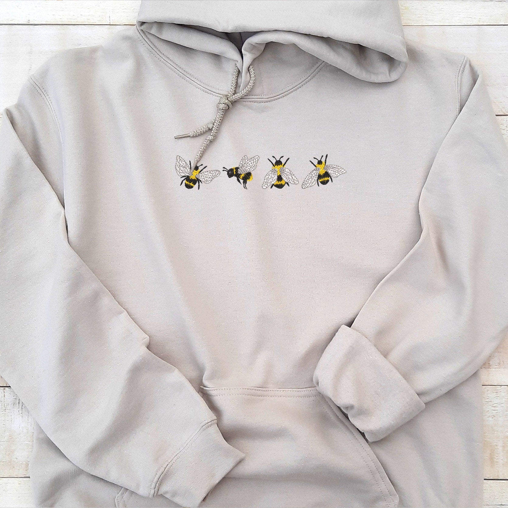 Bees Embroidered Hoodie, Cute Bees Hoodie, Bees Lover Hoodie, Themed Gifts Bee, Gift for Bees Lover, Embroidered Unisex Hooded Sweatshirt!