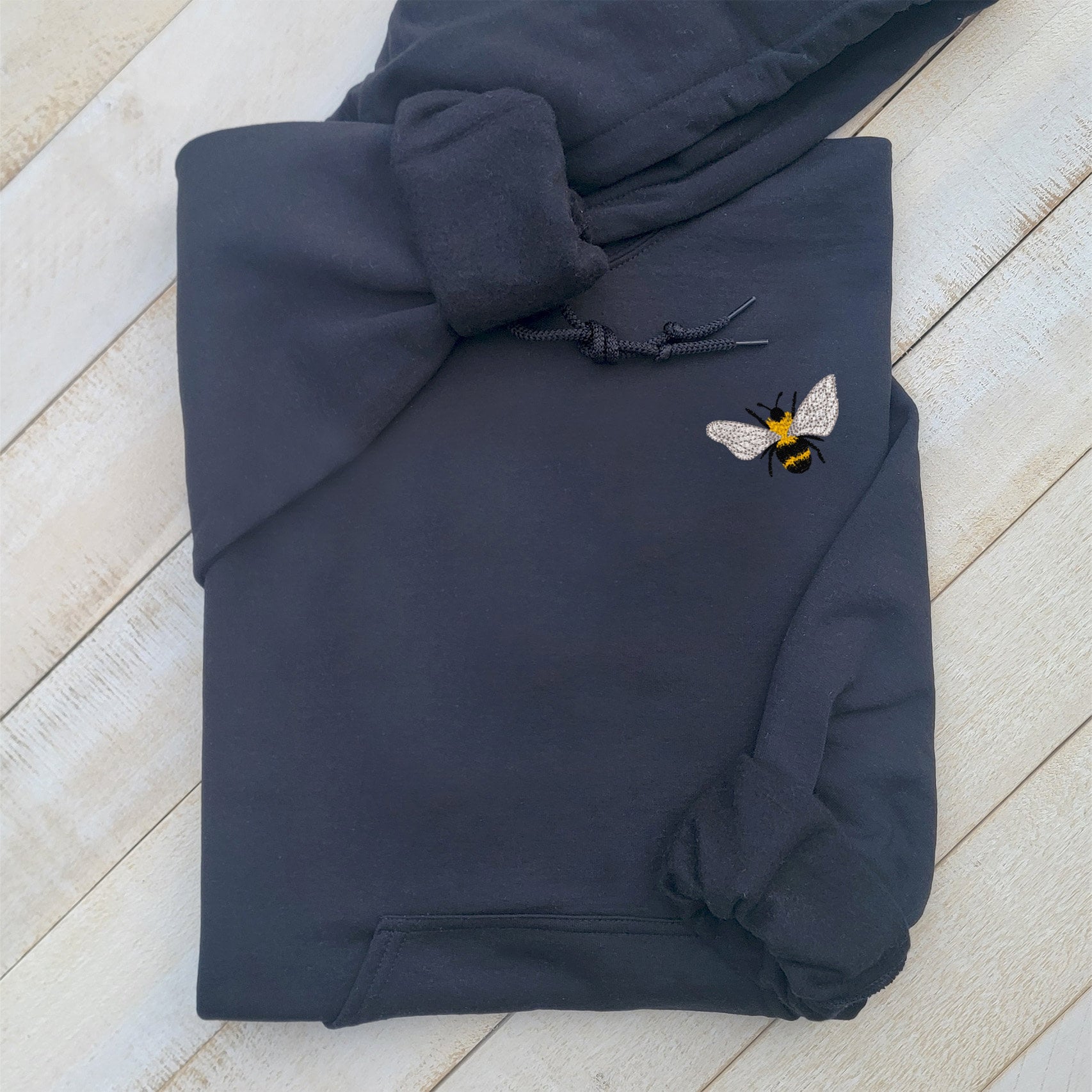 Bee Embroidered Hoodie, Cute Bee Hoodie, Bee Lover Hoodie, Themed Gifts Bee, Gift for Bee Lover, Custom Embroidered Hooded Sweatshirt Unisex