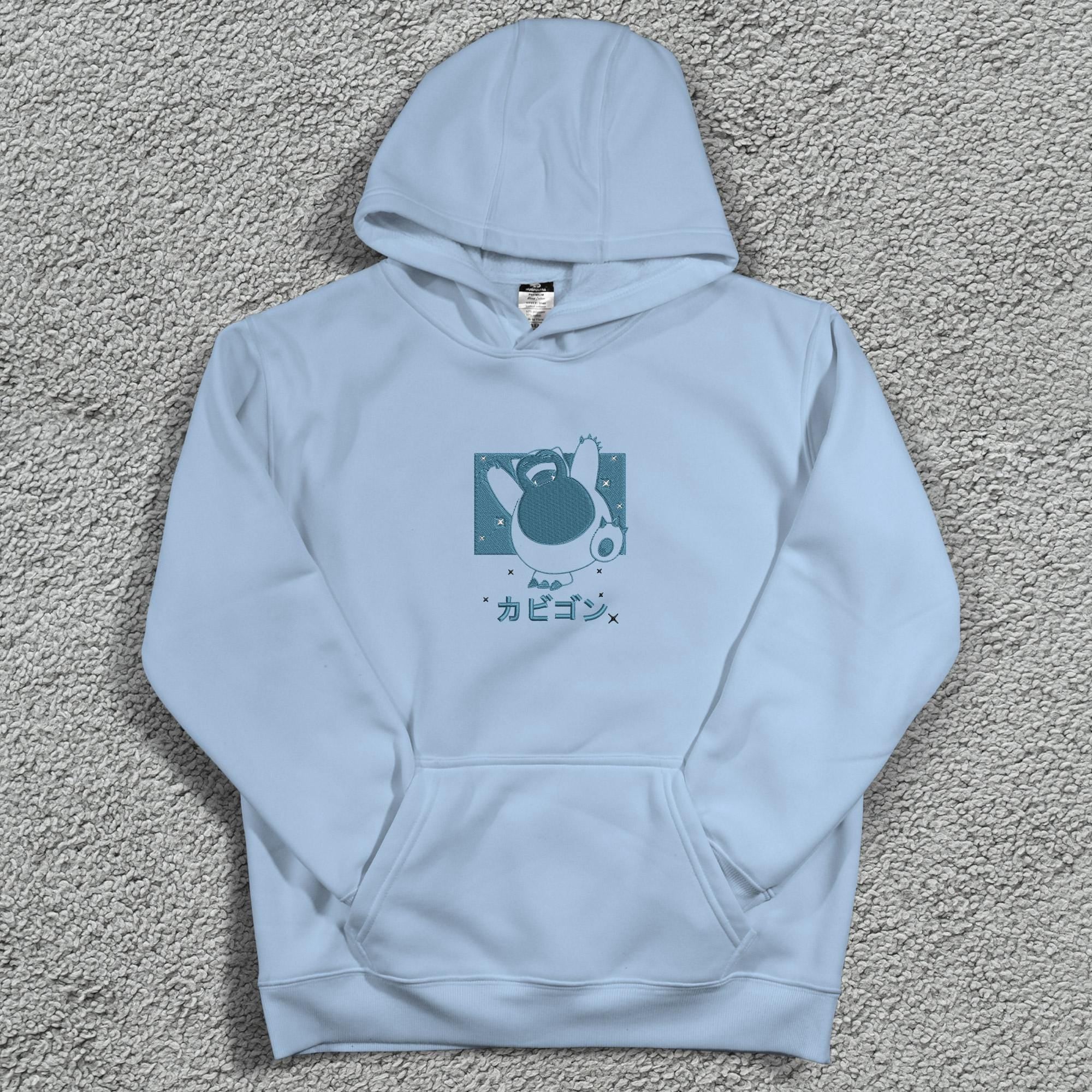 Snorlax Embroidered Snorlax Hoodie Crewneck Sweatshirt Cute Snorlax Shirt Gifts